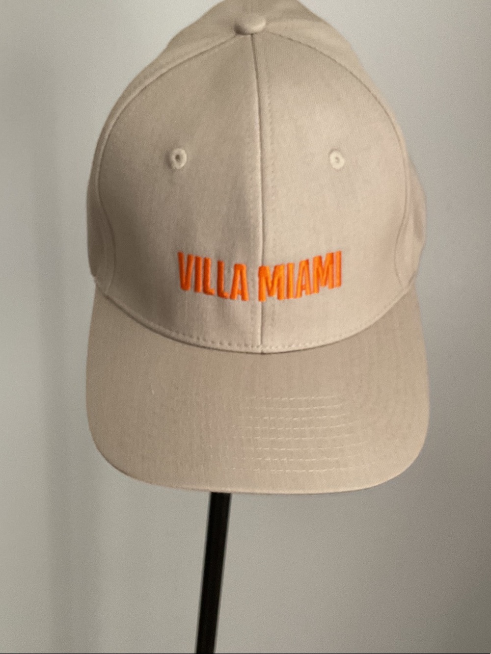 Villa Miami Beige Embroidered Baseball Cap Dad Hat OS